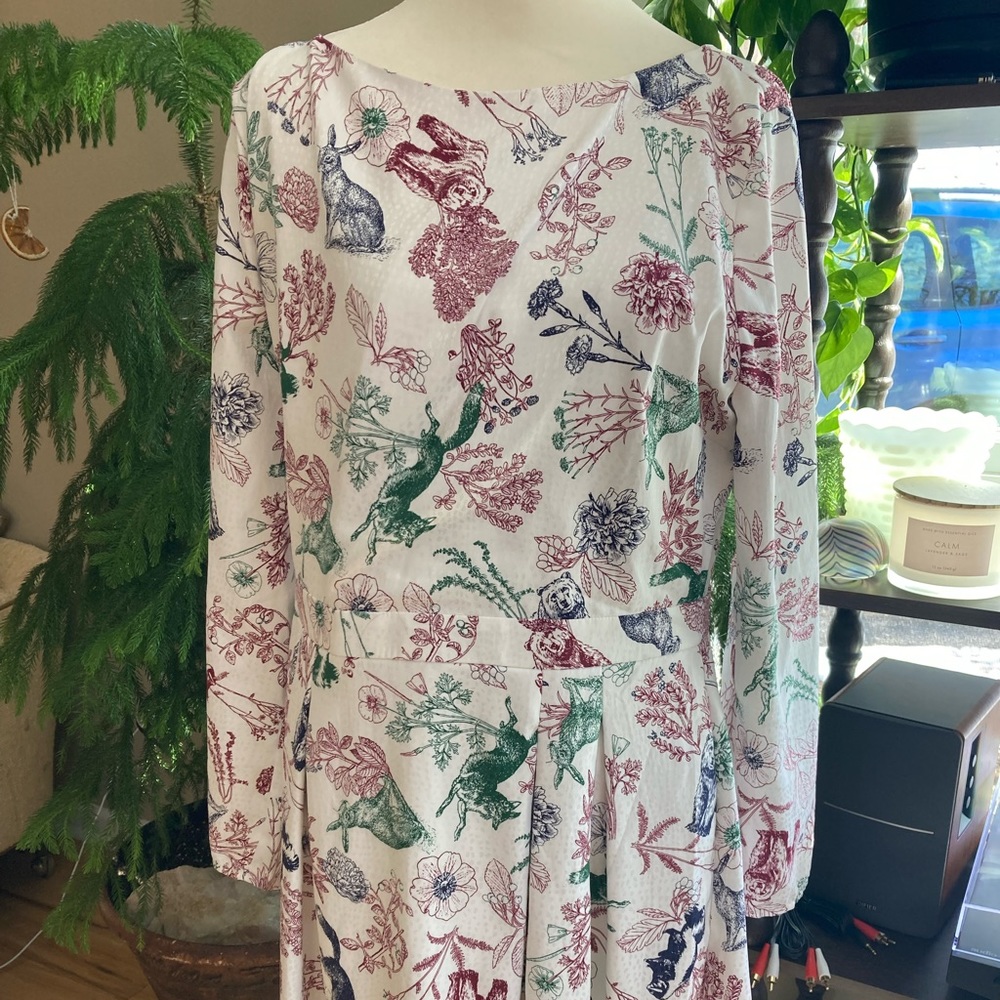 Cute woodland animal print dress